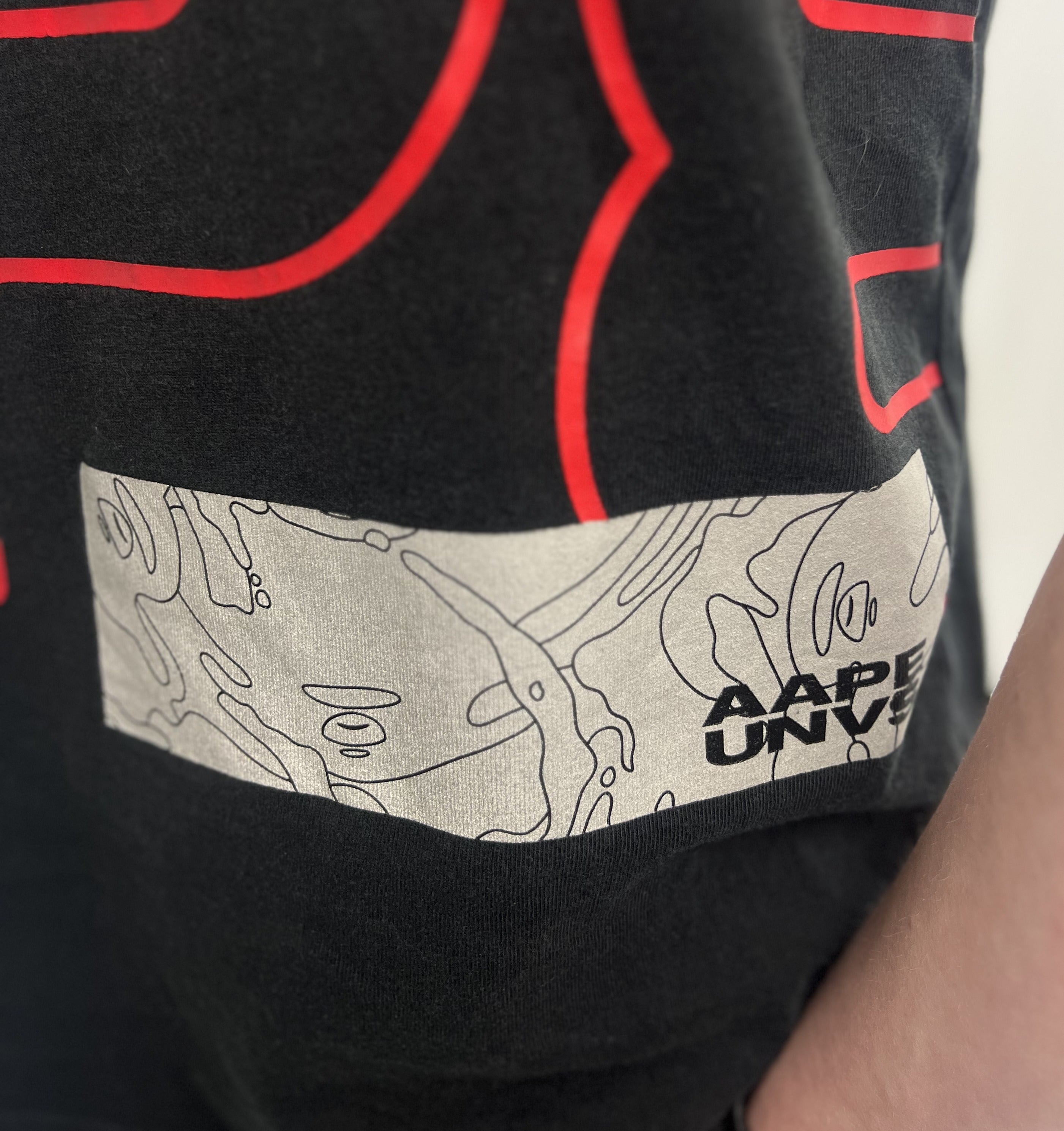 AAPE By a bathing ape APUNVS AP-01 black tee
