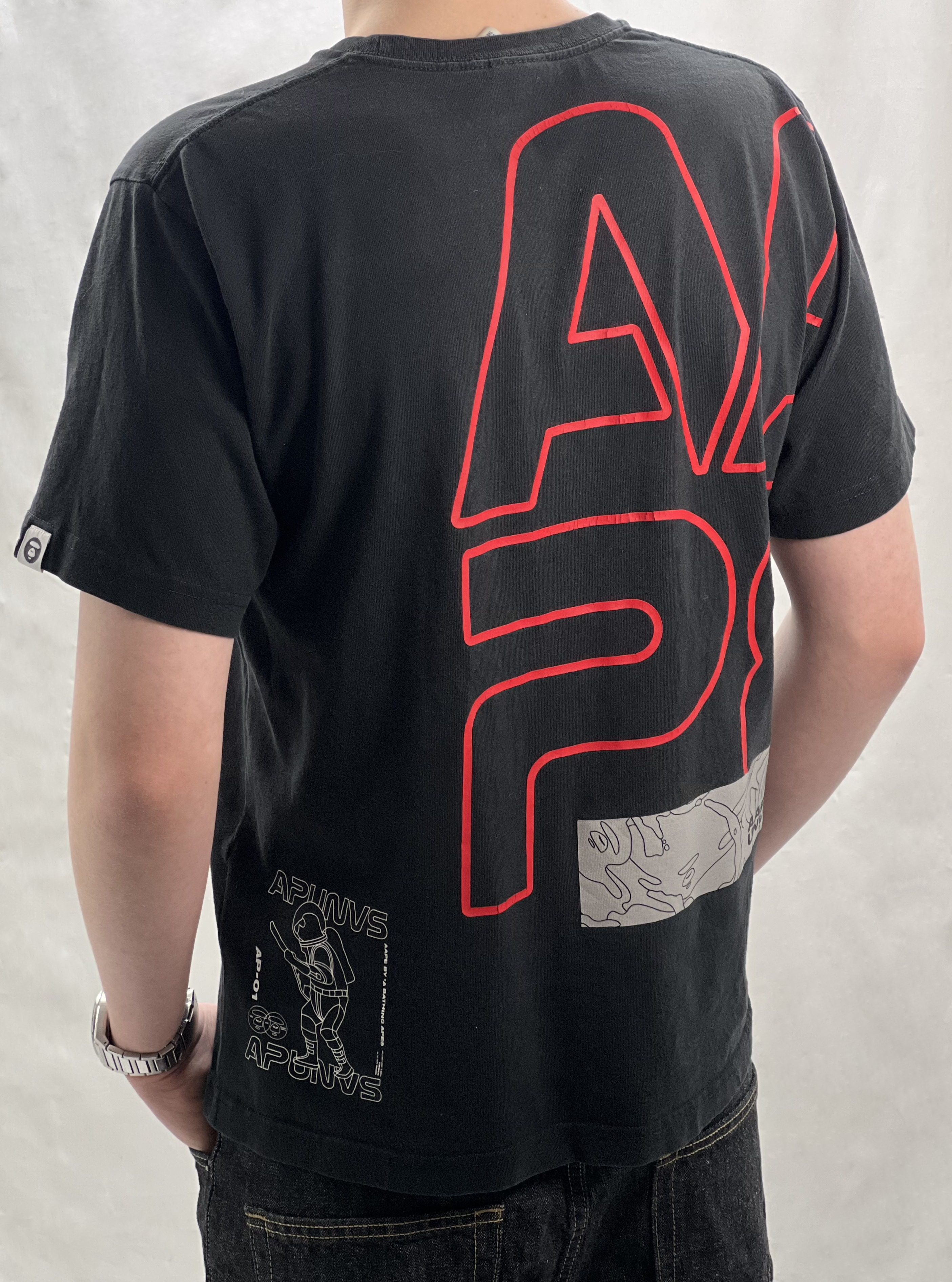 AAPE By a bathing ape APUNVS AP-01 black tee