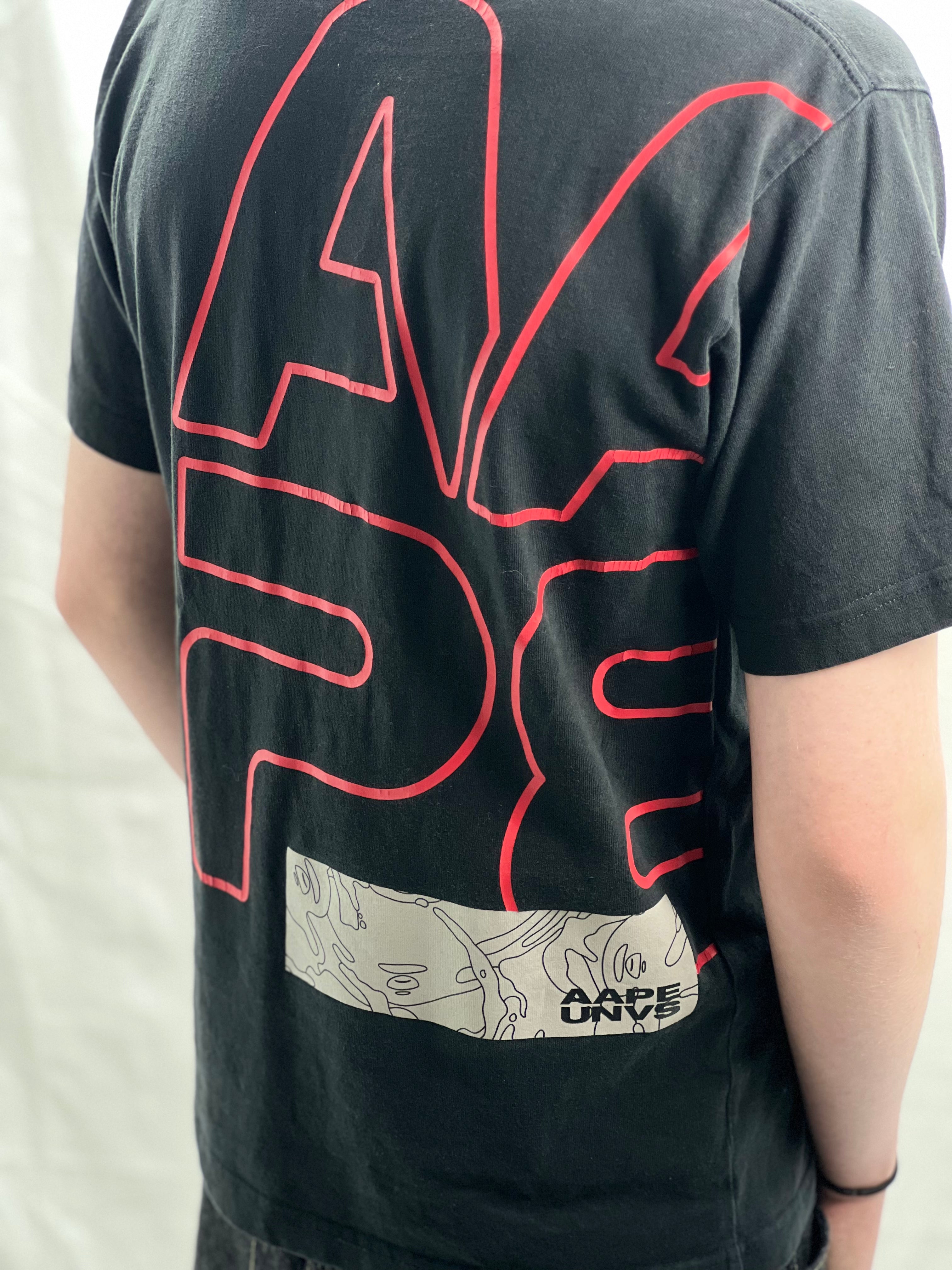 AAPE By a bathing ape APUNVS AP-01 black tee