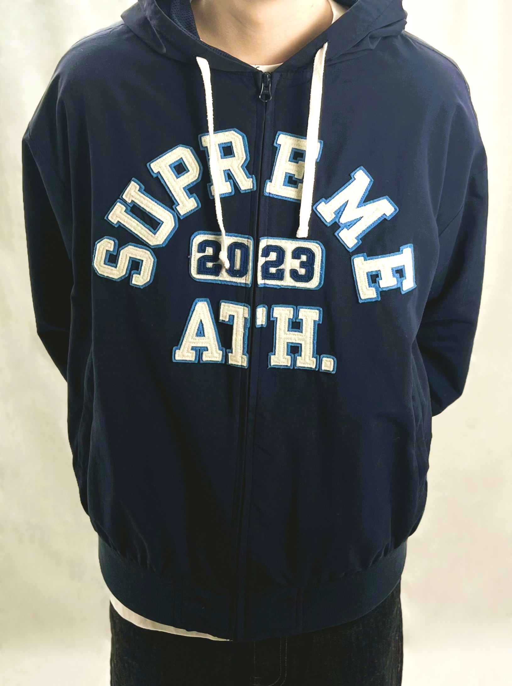 Supreme SS23 Applique hooded track jacket