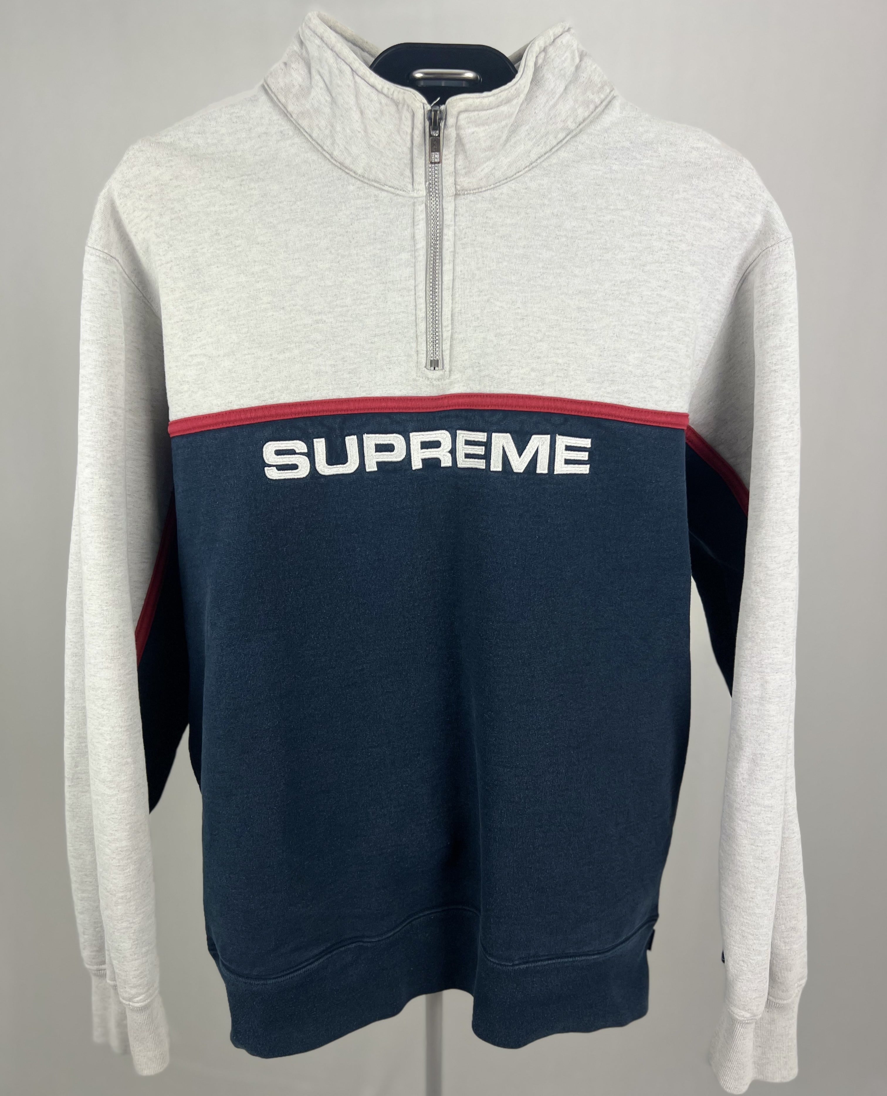 Supreme FW17 2‑Tone Half Zip Sweatshirt