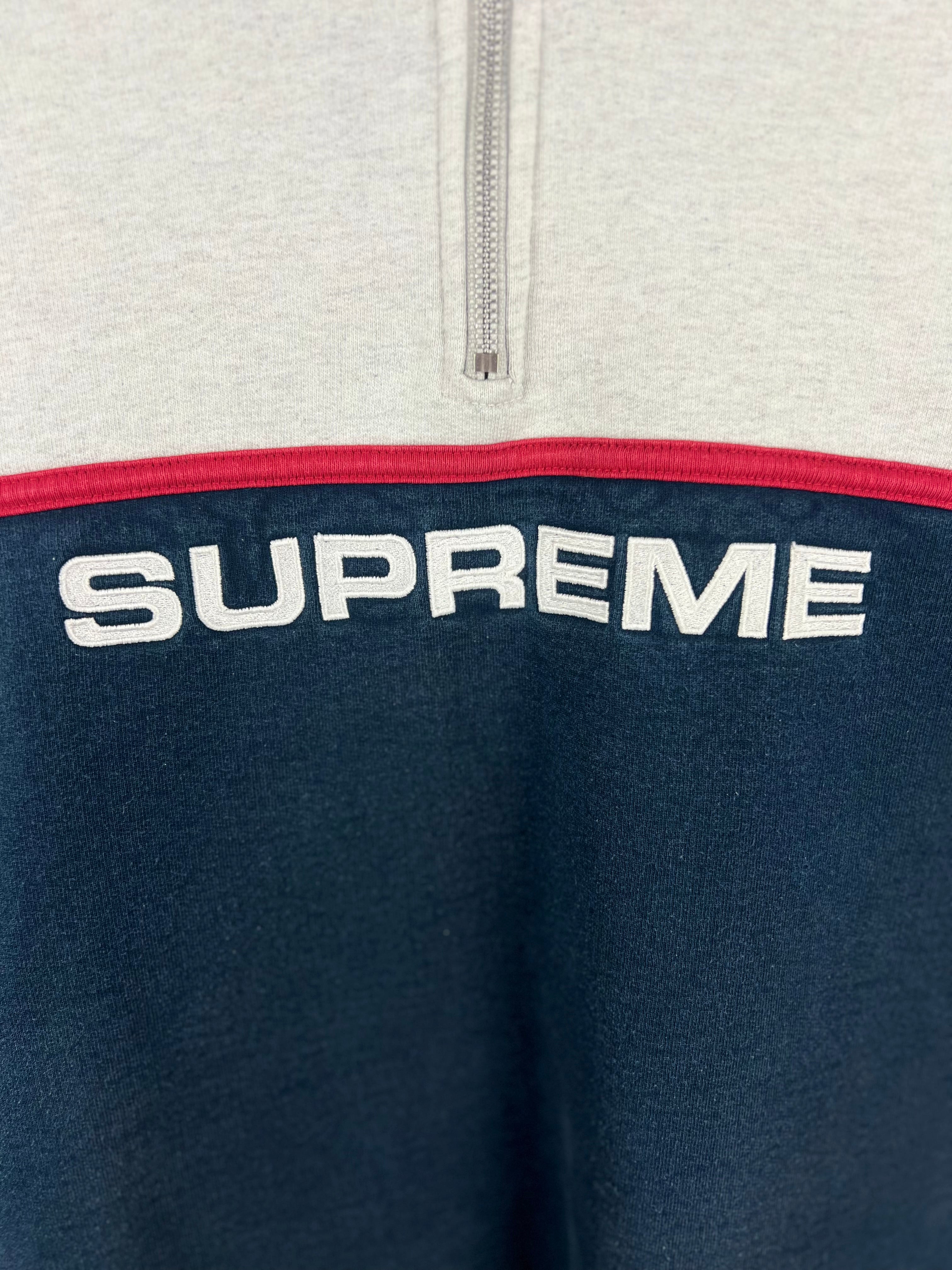 Supreme FW17 2‑Tone Half Zip Sweatshirt