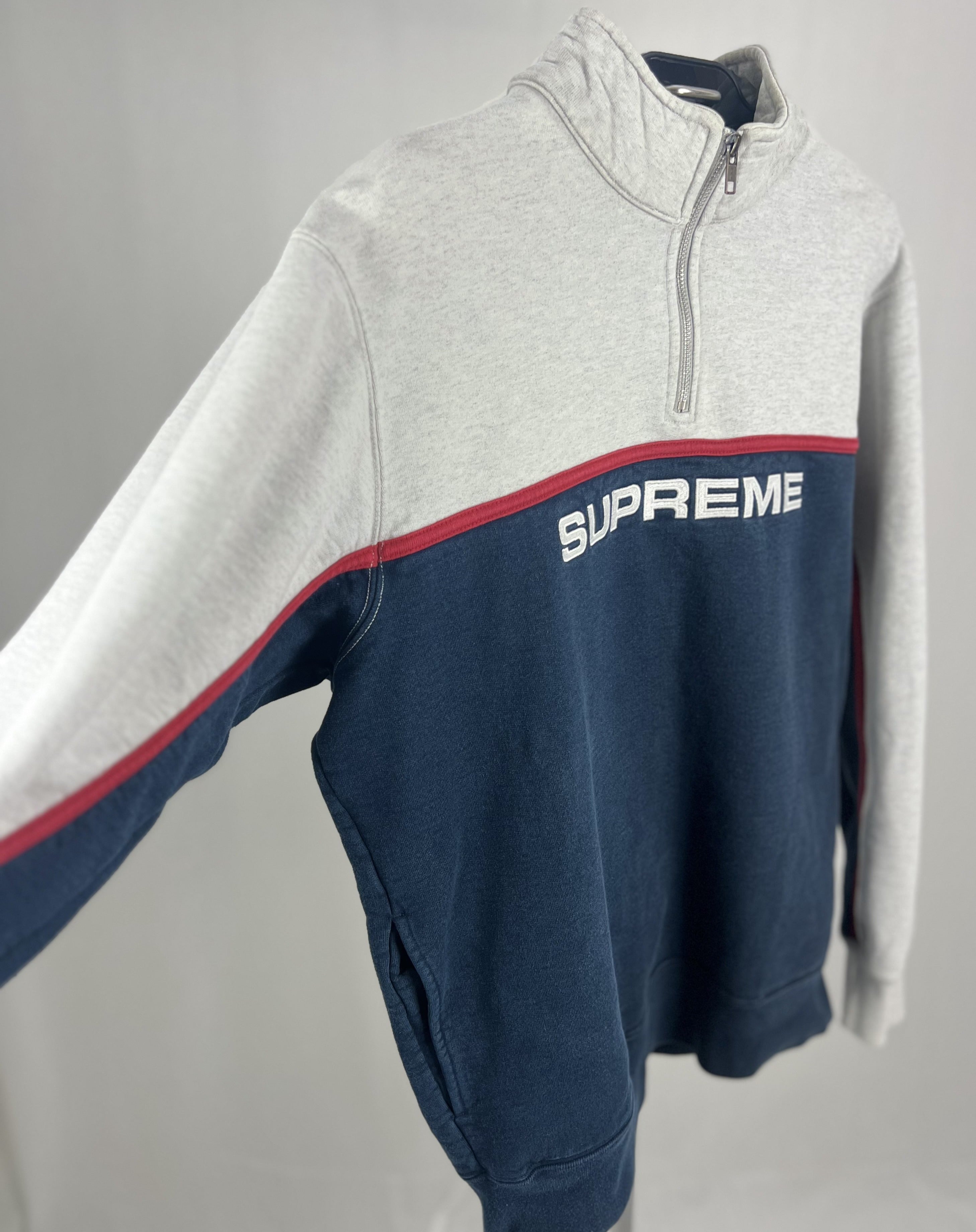 Supreme FW17 2‑Tone Half Zip Sweatshirt
