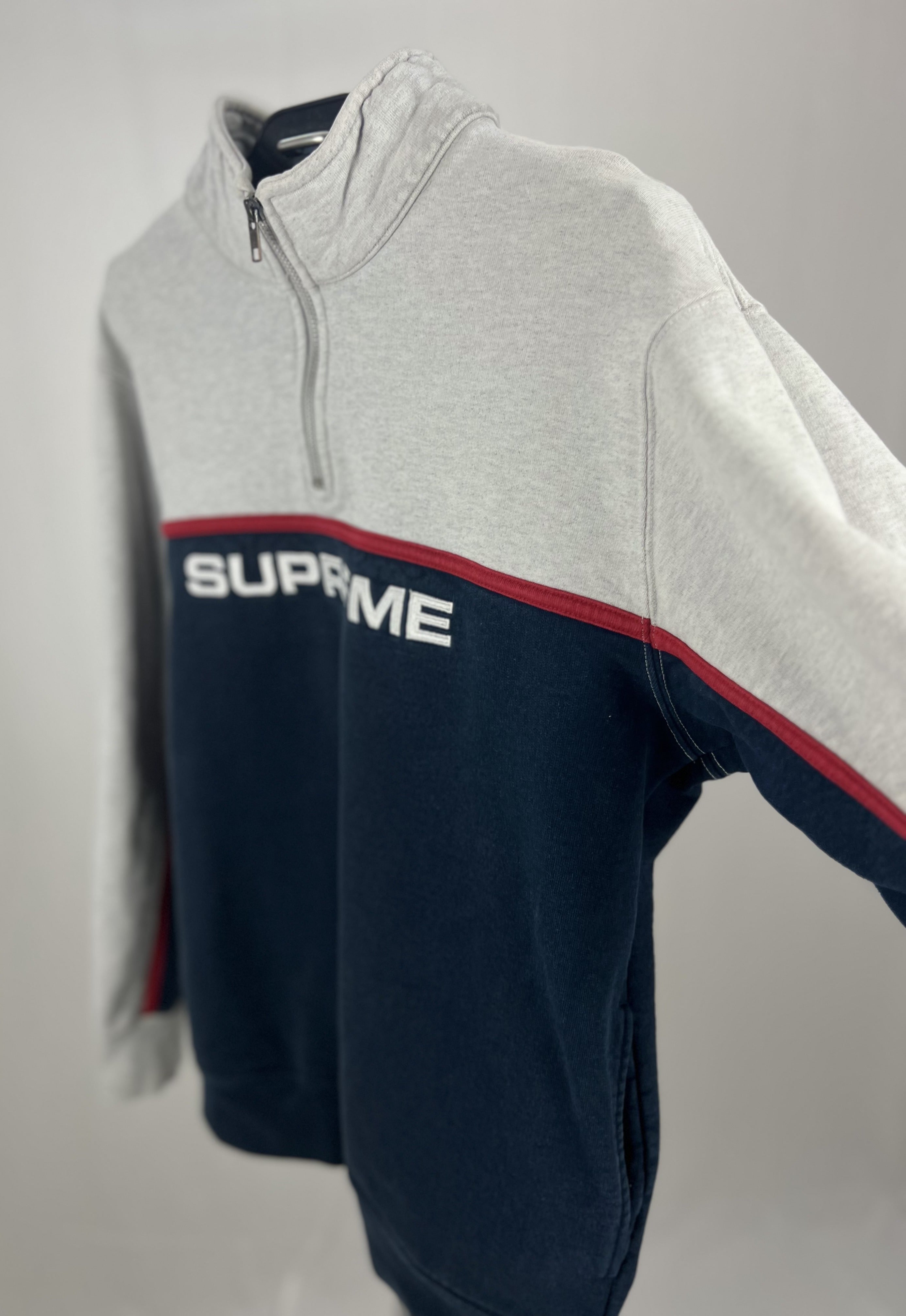 Supreme FW17 2‑Tone Half Zip Sweatshirt