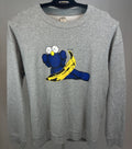 KAWS X Uniqlo X AW "Peel here" gray sweatshirt