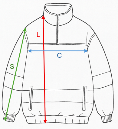 Supreme FW17 Puffy Hockey pull over jacket